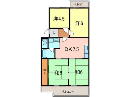 第二マンション鈴木 B棟【2階】の間取り