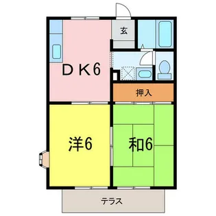 フェアリーハウス二本木【1階】の間取り