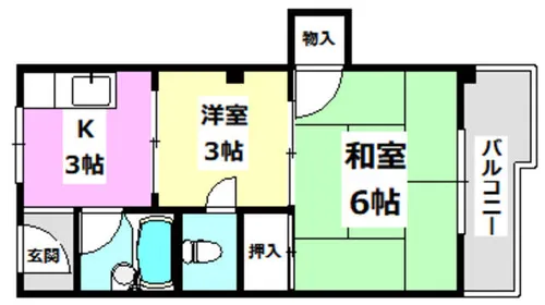 正雀プラザ【502号室】の間取り