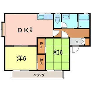 メゾンエルフ A棟【201号室】の間取り
