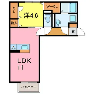 愛知県安城市篠目町1丁目【アパート】の間取り