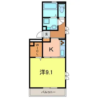 フローラ島間【1階】の間取り