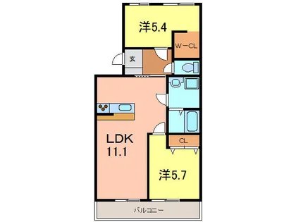 アネックス弁天【2階】の間取り