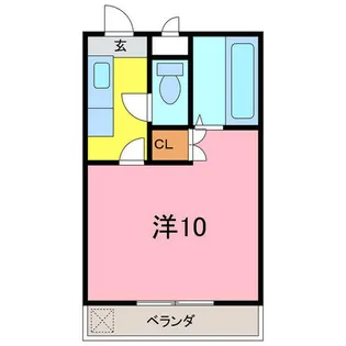 コーポイーストC棟【1階】の間取り