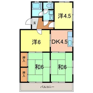 コーポ都【306号室】の間取り