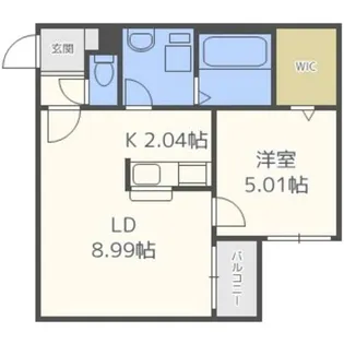 ルチェルナ中の島【3階】の間取り