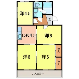 コーポ都【101号室】の間取り