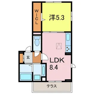 愛知県安城市東町荒井【アパート】の間取り