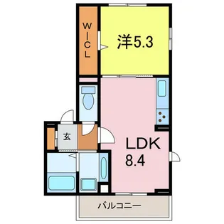 愛知県安城市東町荒井【アパート】の間取り