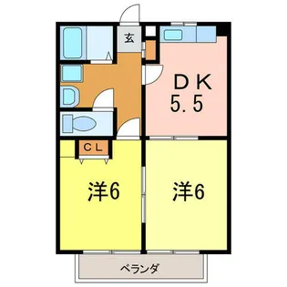 トリーハイツ三度山【1階】の間取り