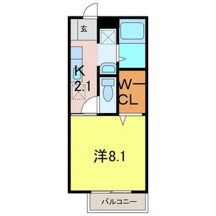 愛知県安城市城南町1丁目【アパート】の間取り