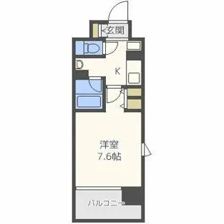 ジュネーゼグラン心斎橋東【6階】の間取り