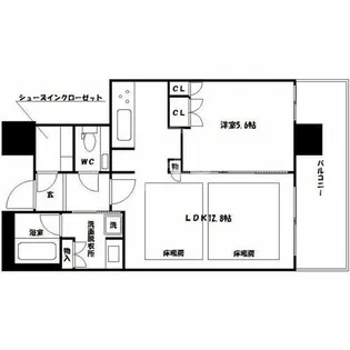 ザ・パークハウス中之島タワー【7階】の間取り