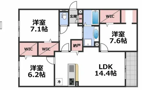 アンサンブル大今里【1階】の間取り