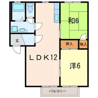 ジュネスシャトーA【2階】の間取り