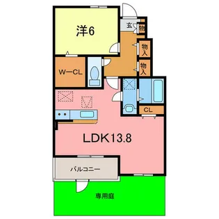 シェーネ アイ【102号室】の間取り