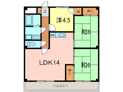 ラフォーレカトウ【2階】の間取り