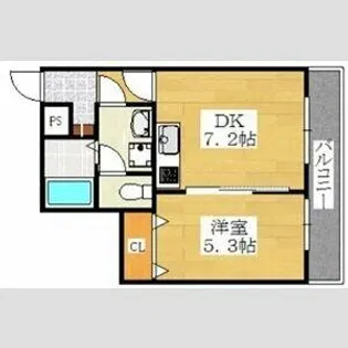シスイル平野【5階】の間取り