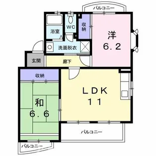 ウイングコート【2階】の間取り