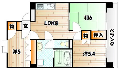 プレアール足立【3階】の間取り