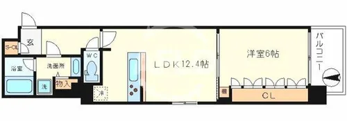 アーバネックス心斎橋【7階】の間取り