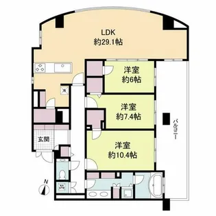 グレンパーク梅田北【15階】の間取り