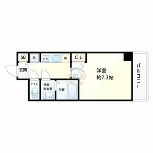 S-RESIDENCE新大阪駅前【9階】の間取り