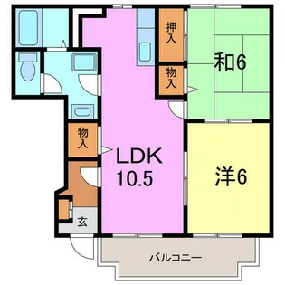 セントレージ横山【101号室】の間取り