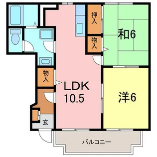 セントレージ横山【101号室】の間取り