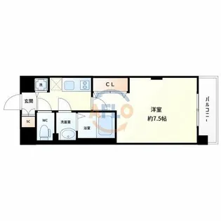 Luxe三国Ⅱ【4階】の間取り