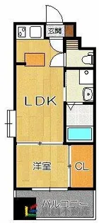 エステートモア・天神【14階】の間取り