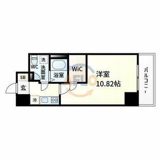 サンレムート江坂1st【7階】の間取り