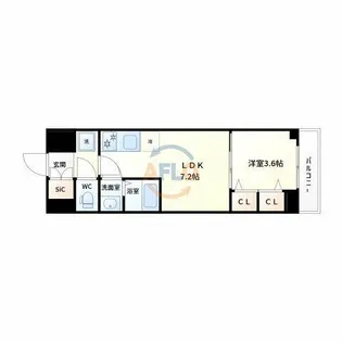 MAXIV CROS 江坂【4階】の間取り