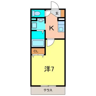 ヨーロピアンシャレー住吉【1階】の間取り