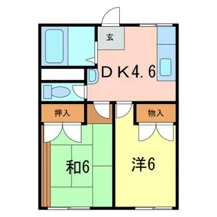 シャトレ住吉【1階】の間取り