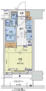 レオンコンフォート難波ブラン【7階】の間取り