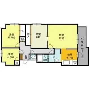 藤井ビルエクセレント円山【5階】の間取り