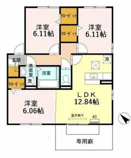 プランドール A棟【1階】の間取り