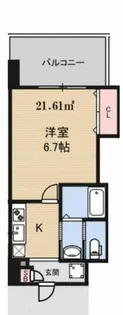 Luxeドーム前Ⅱ【8階】の間取り