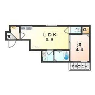 大阪府東大阪市岩田町3丁目【アパート】の間取り