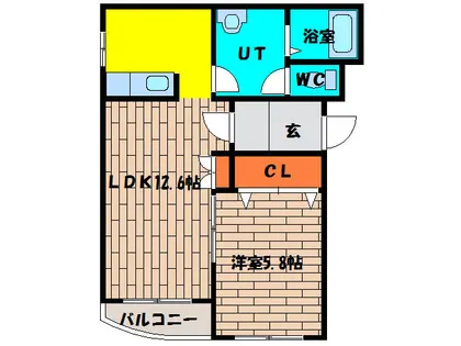 ラピスコートⅡ【302号室】の間取り