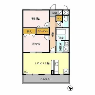 エクセレンス フジエ【1階】の間取り