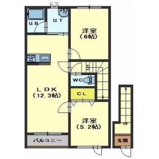 ブランコート【A101号室】の間取り