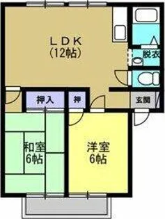 サンビレッジ住吉A・B・C・D【A101号室】の間取り