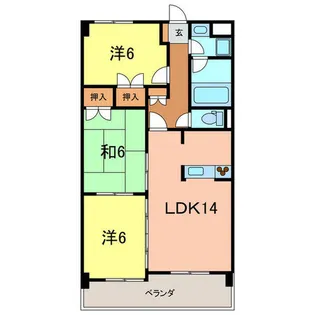 サンコート23【1階】の間取り
