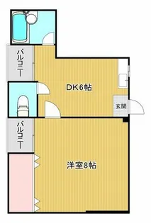 コーポアイザワ【5階】の間取り