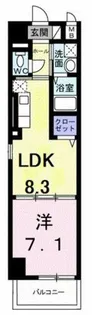 パークサイド法円坂【1階】の間取り