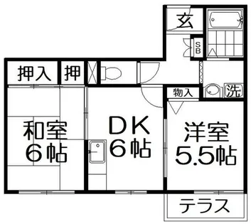 メゾン・ド・サン【1階】の間取り