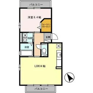 プライムコート【2階】の間取り