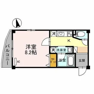 メゾンアンシャンテ【1階】の間取り